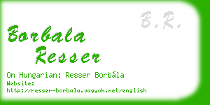 borbala resser business card